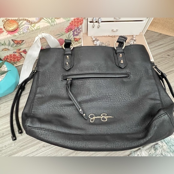 ✨🎁🖤Jessica Simpson Black Tote Bag🖤✨Good Preloved Condition - Picture 3 of 10
